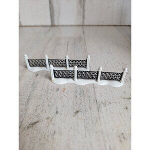 Dept 56 iron fence snow village accessory Xmas set